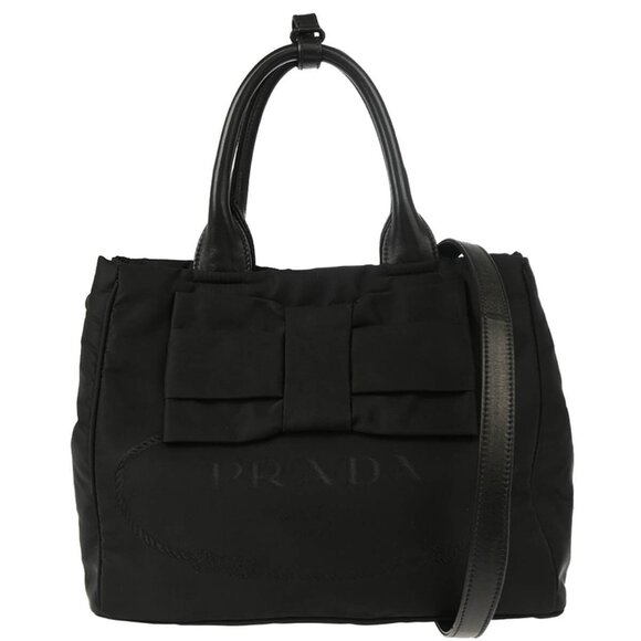 Prada Black Nylon 2way Handbag - Picture 1 of 15
